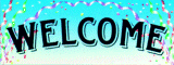 Welcome Blue - 3x8' Vinyl Banner