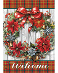 [Holiday Poinsettia Wreath Banner]