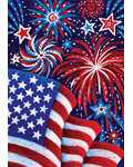 Fireworks and Flag Banner