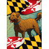 Maryland Flag with Chesapeake Bay Retriever Banner