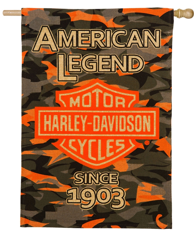 thumbnail image 2 of Harley Davidson Motorcycle USA Flag 3x5 FT Legendary Banner Garden Garage 2 of 3