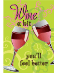 Wine A Bit Glass Banner
