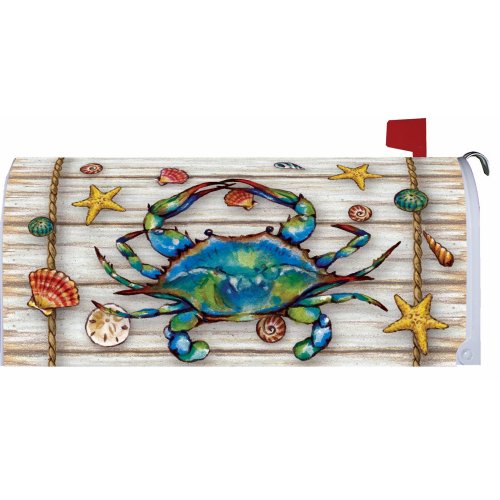 Summer Mailbox Crab Splash Door Magnet 
