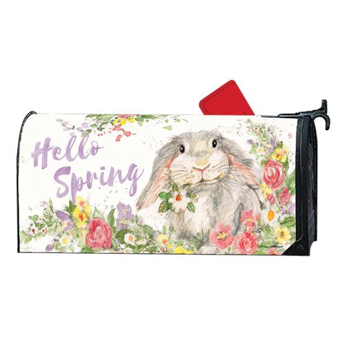 Bunny Trail Magnetic Mailbox Cover by Magnet Works #6409 Easter 