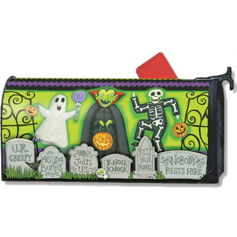 MB28 HALLOWEEN HAUNTS MAGNETIC MAILBOX COVER STANDARD SIZE *FREE FAST SHIPPING* 