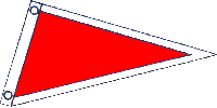 Solid Red Boat Pennant