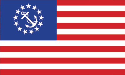 thumbnail interactive-video image 1 of 12x18 US Yacht Club Past Commodore Ensign Flag - 100D Woven Poly Nylon, Made In USA 1 of 3