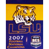 Louisiana State University 2007 Football National Champions garden flag