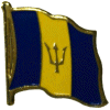 [Barbados Flag Pin]