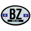 [Belize Oval Reflective Decal]