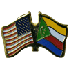 [U.S. & Comoros Flag Pin]