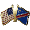 [U.S. & Congo Democratic Flag Pin]