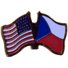 [U.S. & Czech Republic Flag Pin]