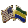 [U.S. & Gabon Flag Pin]