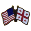 [U.S. & Georgia Republic Flag Pin]