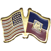 [U.S. & Haiti Flag Pin]