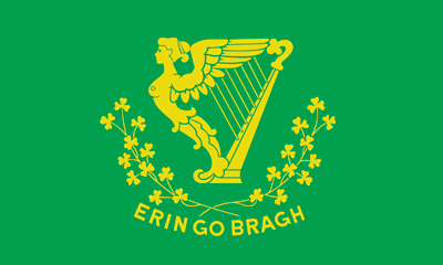 AUFNÄHER Patch FLAGGEN flagge ERIN GO BRAGH IRLAND flag Fahne 7x4.5cm 