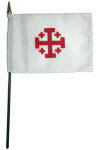 Jerusalem Cross Desk Flag
