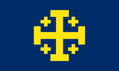 Jerusalem Cross / Templar Cross Enamel Pin – Flag Pin Badge From France