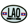 [Laos Oval Reflective Decal]