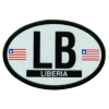 [Liberia Oval Reflective Decal]