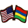 [U.S. & Mauritius Flag Pin]