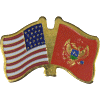 [U.S. & Montenegro Flag Pin]