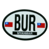 [Myanmar (1974-2010) Oval Reflective Decal]