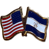 [U.S. & Nicaragua Flag Pin]