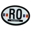 [Romania Oval Reflective Decal]