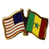 [U.S. & Senegal Flag Pin]