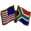 [U.S. & South Africa Flag Pin]