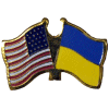 [U.S. & Ukraine Flag Pin]