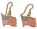 [United States Flag Dangle Earrings]