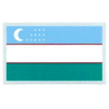 [Uzbekistan Flag Reflective Decal]