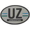 [Uzbekistan Oval Reflective Decal]
