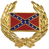 [CSA 1863 Naval Jack Wreath Flag Pin]