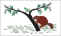 [New York Beaver Eating Tree (pre-1775) Flag]