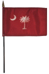 South Carolina Red Desk Flag