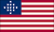 13 star Hulbert U.S. flag