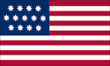 13 star Shaw (red) U.S. flag