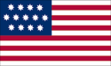 13 star Shaw (white) U.S. flag