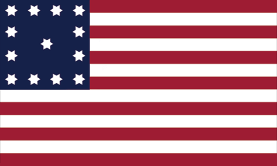 13 star Trumbull U.S. flag