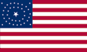 [U.S. 38 Star Oval Stamp Pattern Flag]