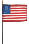 U.S. 51 Star Round Desk Flag