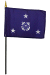 Coast Guard 3 Star Admiral Desk Flag