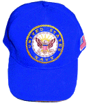 [Navy Economy Velcro Strap Ball Cap]