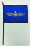 Navy Surface Warfare Silver Desk Flag