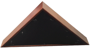 Wood Triangle Flag Case with Cherry Finish for 5x9.5' flag