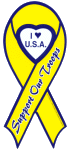 [Support Our Troops Ribbon Magnet]